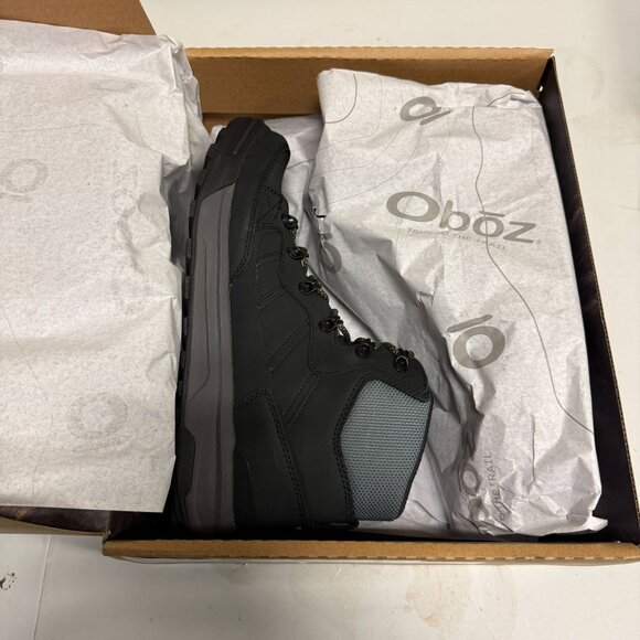 Oboz Burke Mid Leather B-Dry Men's Shoes Granite Size 10.5 - Picture 4 of 11